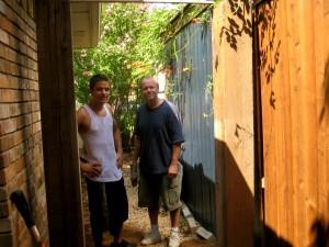 John Paul and Paul working on Lizzie Lane